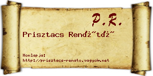 Prisztacs Renátó névjegykártya